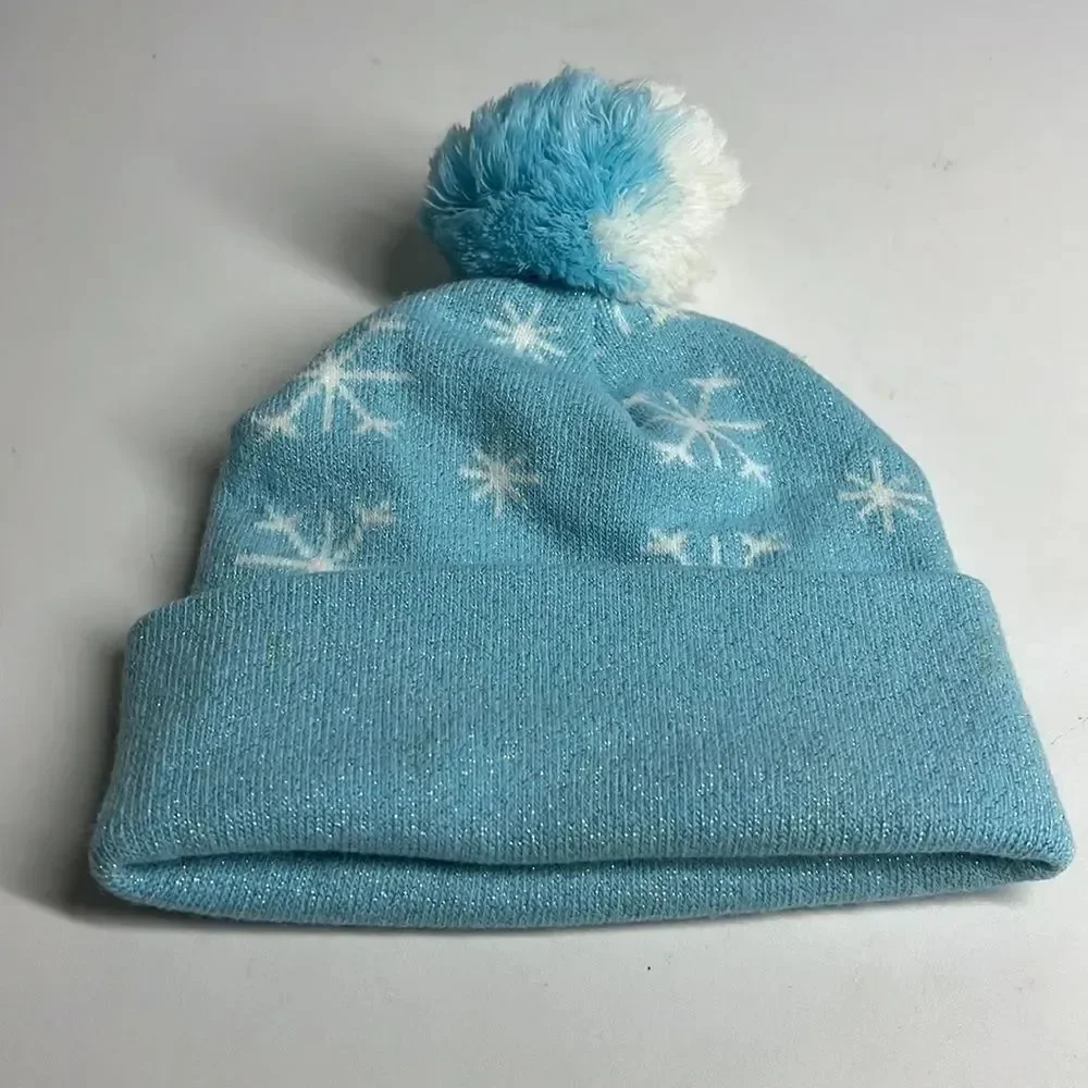 Girl’s Winter Blue Snowflake Hat